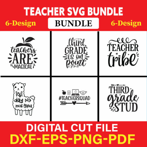 Teacher T-shirt Design Bundle Vol-18 cover image.