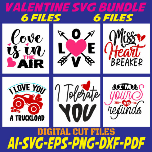 Valentine SVG Bundle cover image.