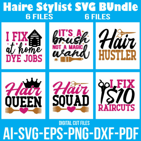 Haire Stylist SVG BUndle cover image.