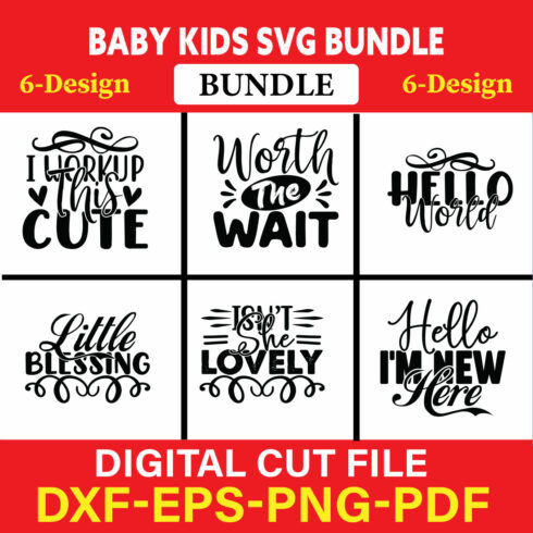 Baby Kids T-shirt Design Bundle Vol-6 cover image.