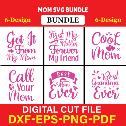 Mom T-shirt Design Bundle Vol-12 cover image.