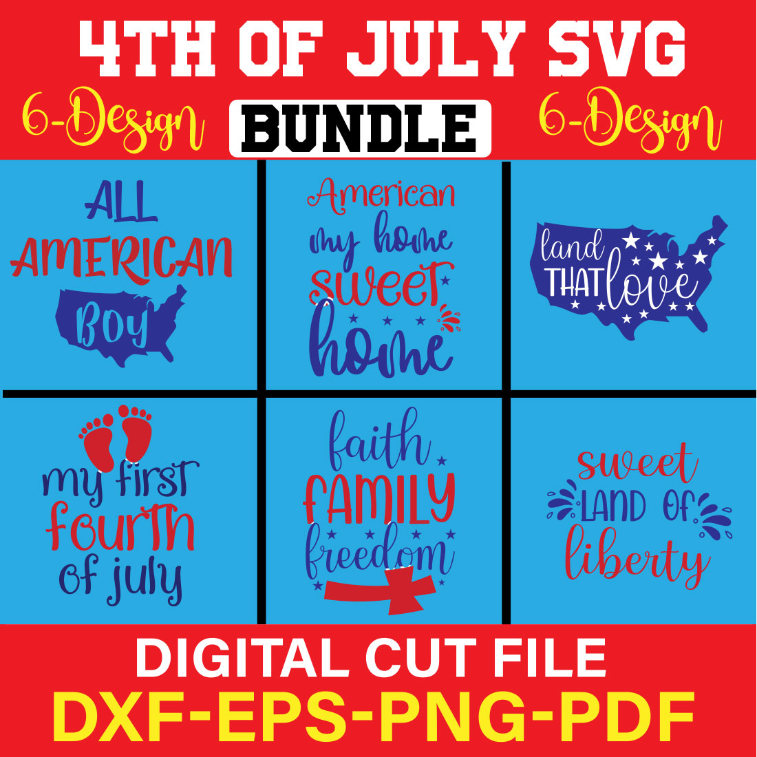 4th of July SVG Bundle Vol-2 cover image.
