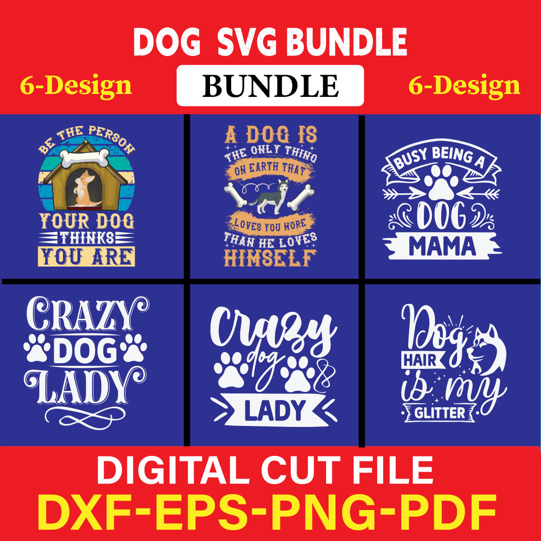 Dog T-shirt Design Bundle Vol-1 cover image.