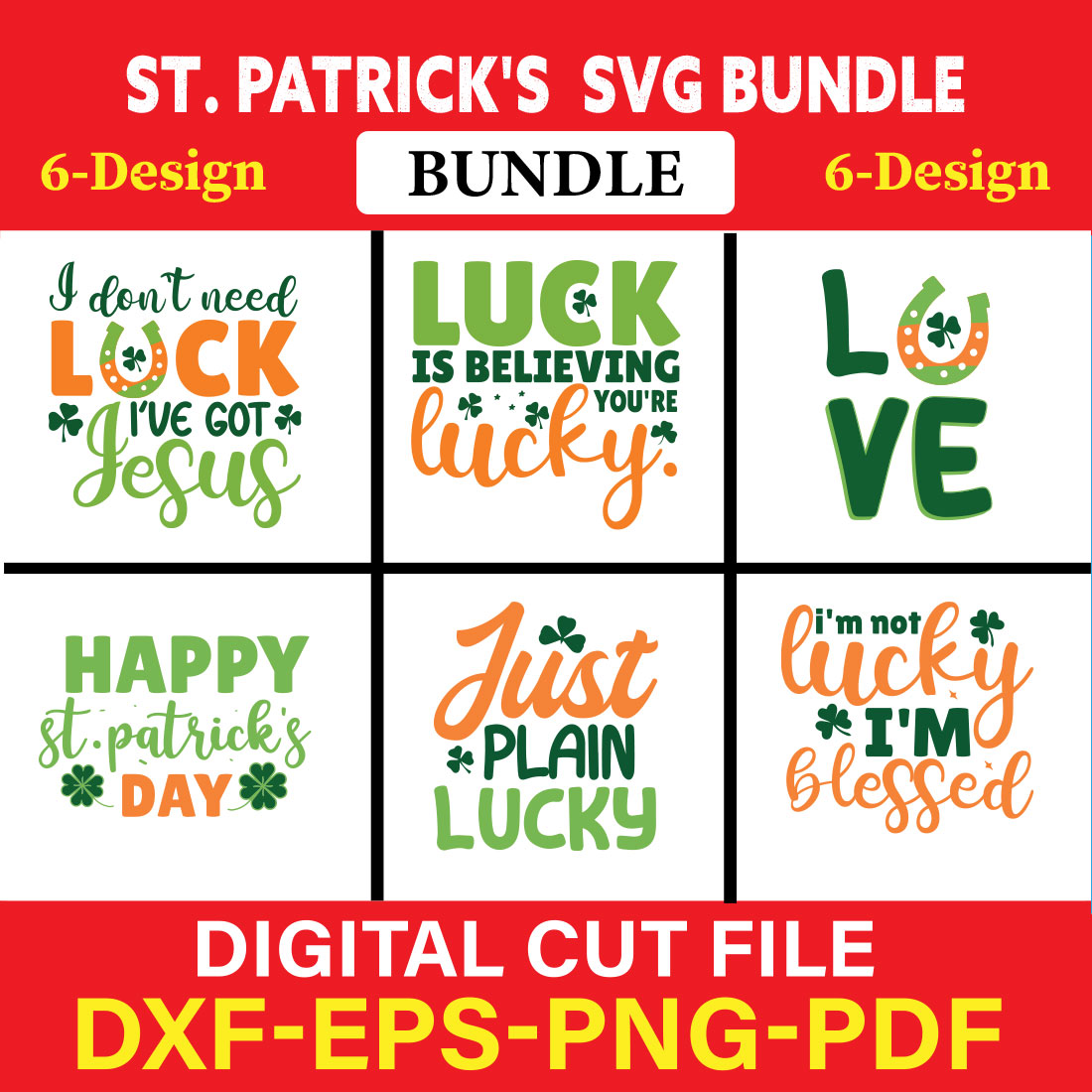 St Patrick's T-shirt Design Bundle Vol-2 cover image.