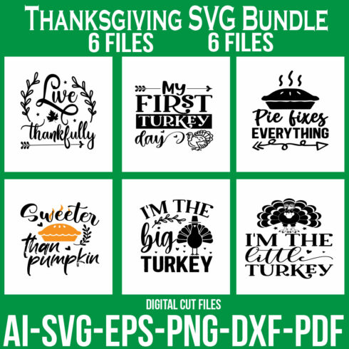 Thanksgiving SVG Bundle cover image.