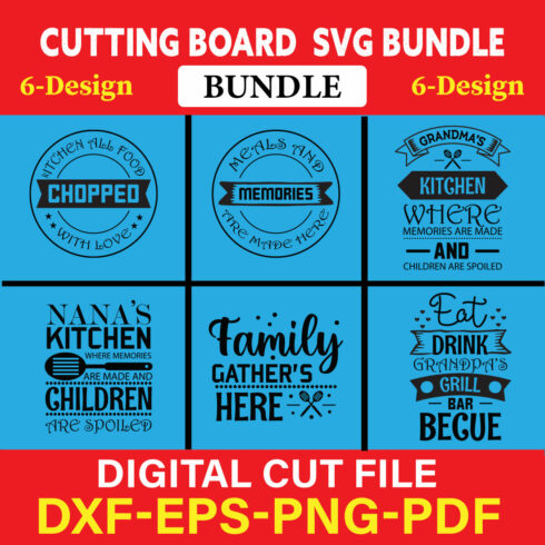 Cutting Board T-shirt Design Bundle Vol-7 cover image.