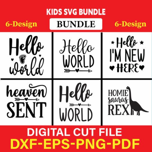 Kids T-shirt Design Bundle Vol-7 cover image.