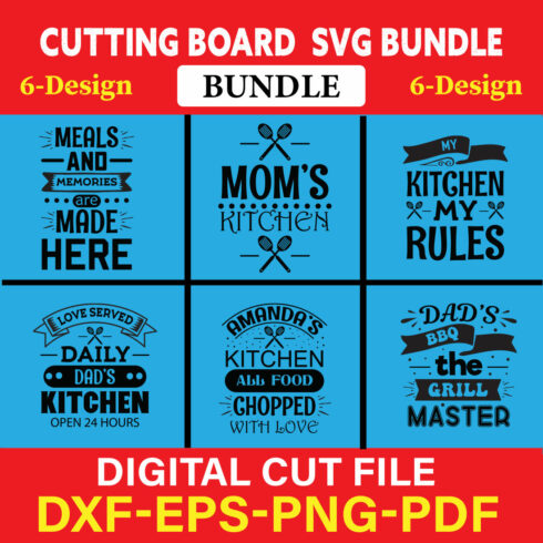 Cutting Board T-shirt Design Bundle Vol-6 cover image.