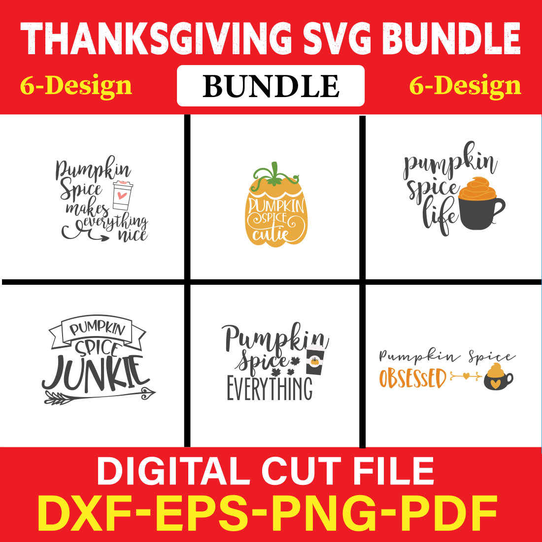 Thanksgiving T-shirt Design Bundle Vol-7 cover image.