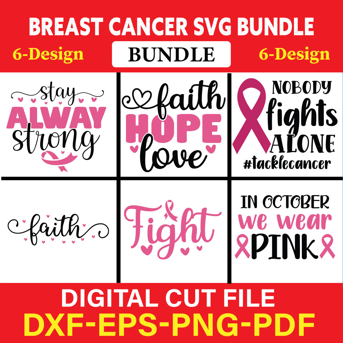 Word Art, Breast Cancer Awareness, SVG Cut File
