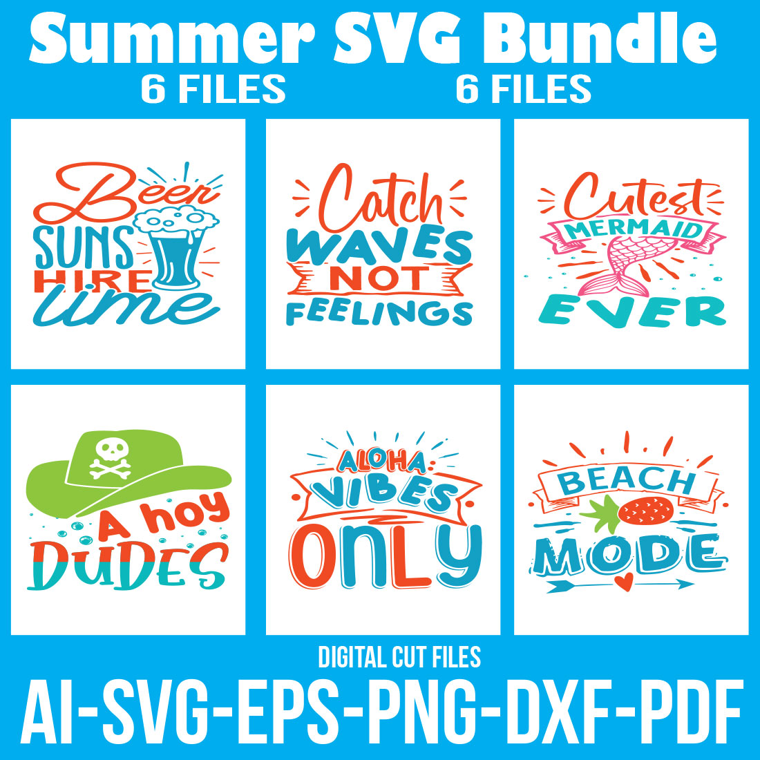 Summer SVG Bundle cover image.