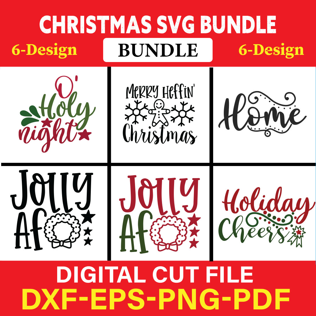 Christmas T-shirt Design Bundle Vol-13 cover image.