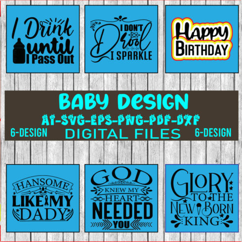 Baby SVG Bundle, Baby Shower SVG, Baby Quote Bundle, Cute Baby Saying svg, Funny Baby svg, Baby Girl, Baby Boy, Cut File, Vol-02 cover image.