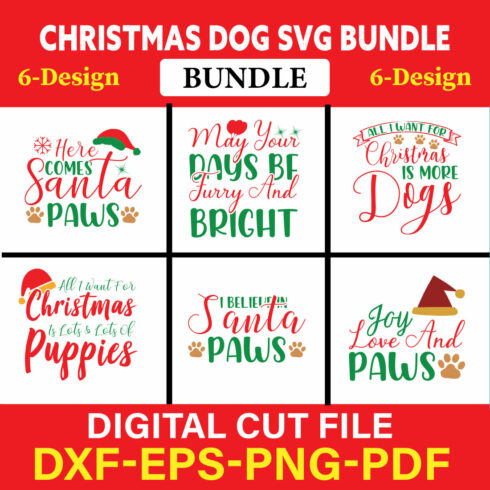 Pet Christmas Svg Bundle, Dog Christmas Svg, Dog Christmas Clipart, Christmas svg vol-02 cover image.