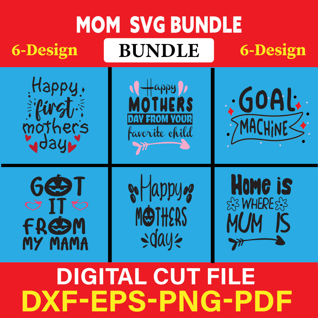 Mom T-shirt Design Bundle Vol-3 cover image.