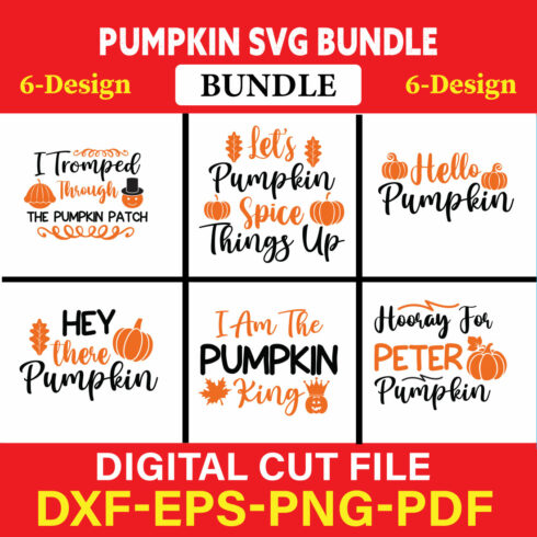 Pumpkin svg bundle T-shirt Design Bundle Vol-1 cover image.
