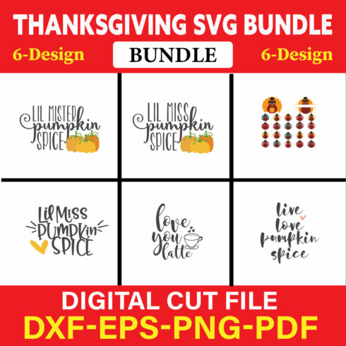 Thanksgiving T-shirt Design Bundle Vol-5 cover image.