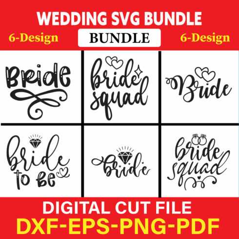 Wedding T-shirt Design Bundle Vol-2 cover image.