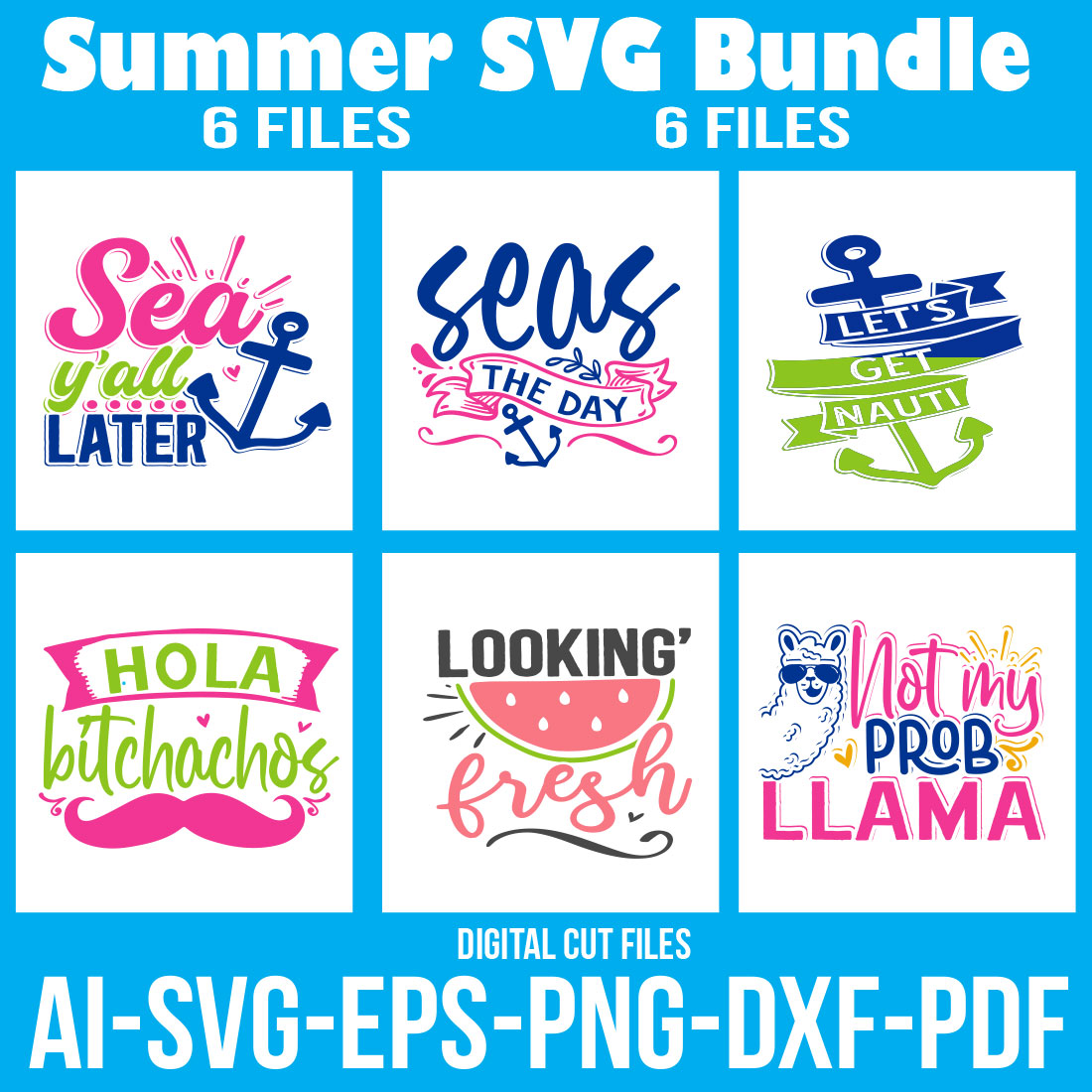 Summer SVG Bundle cover image.