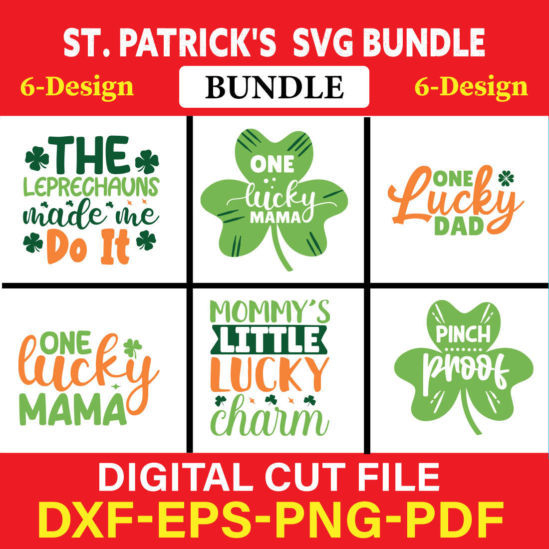 St Patrick's T-shirt Design Bundle Vol-4 cover image.