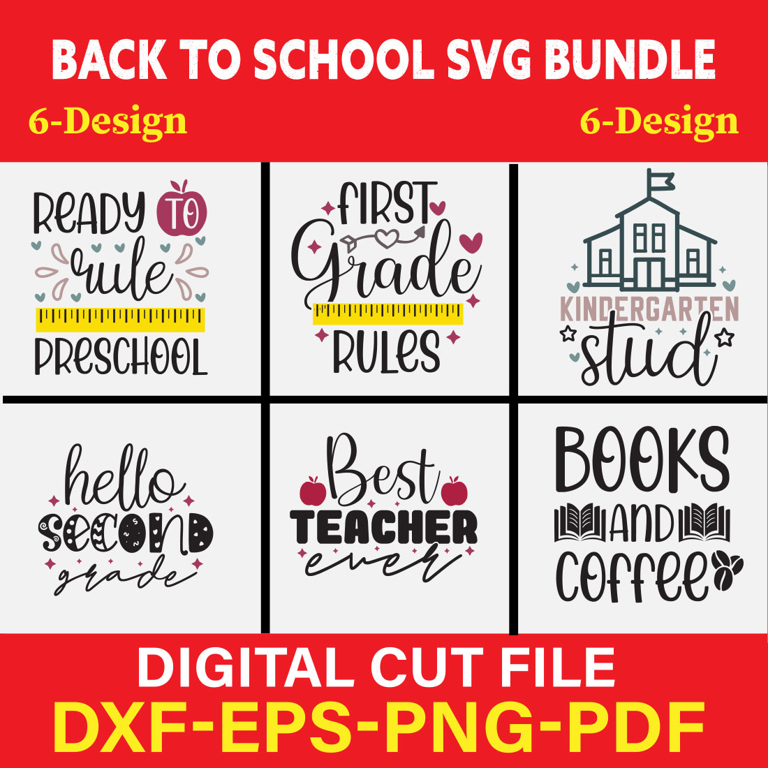 Back to School Svg Bundle SVG Bundle Vol-03 cover image.