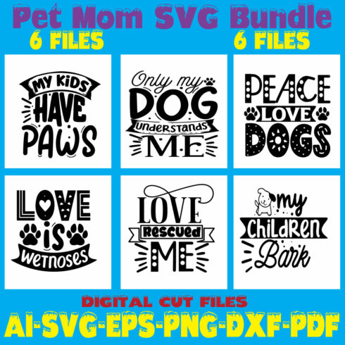 Dog Mom SVG Bundle cover image.