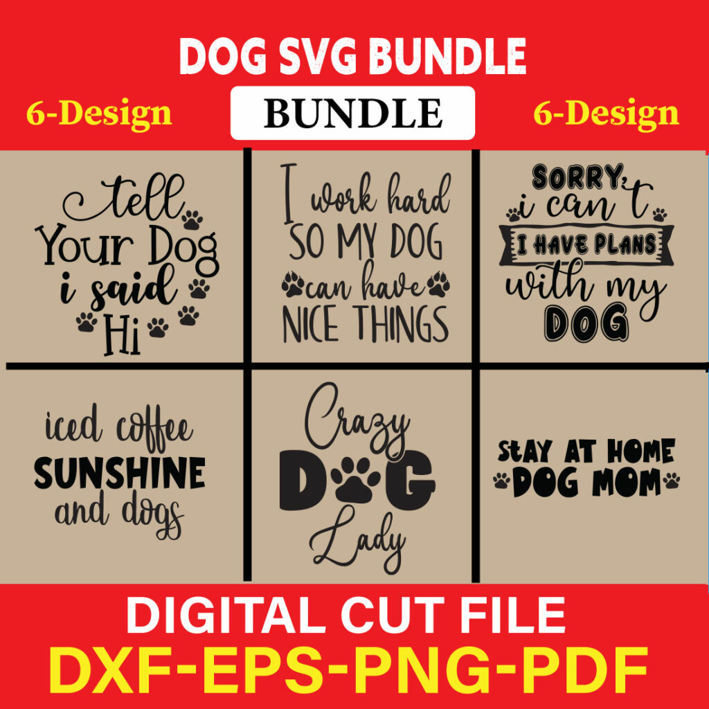 Dog svg bundle hand drawn | dog mom svg | paw svg | dog lover svg | fur ...