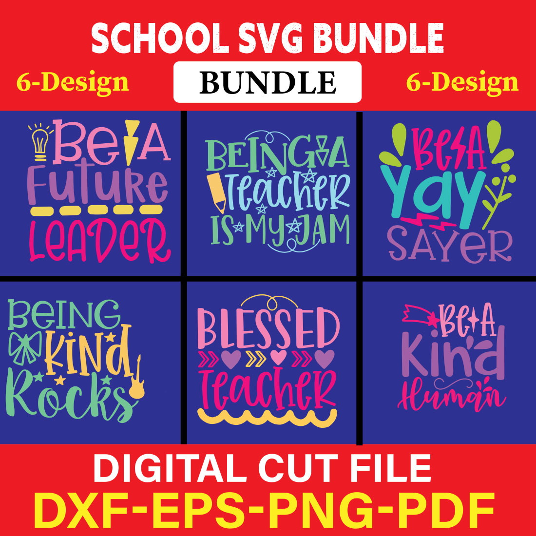 School T-shirt Design Bundle Vol-7 cover image.