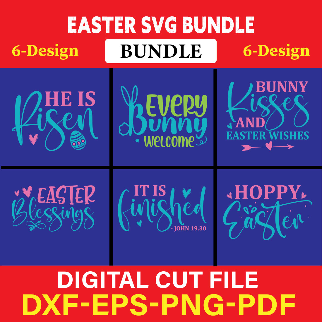 Easter T-shirt Design Bundle Vol-1 cover image.