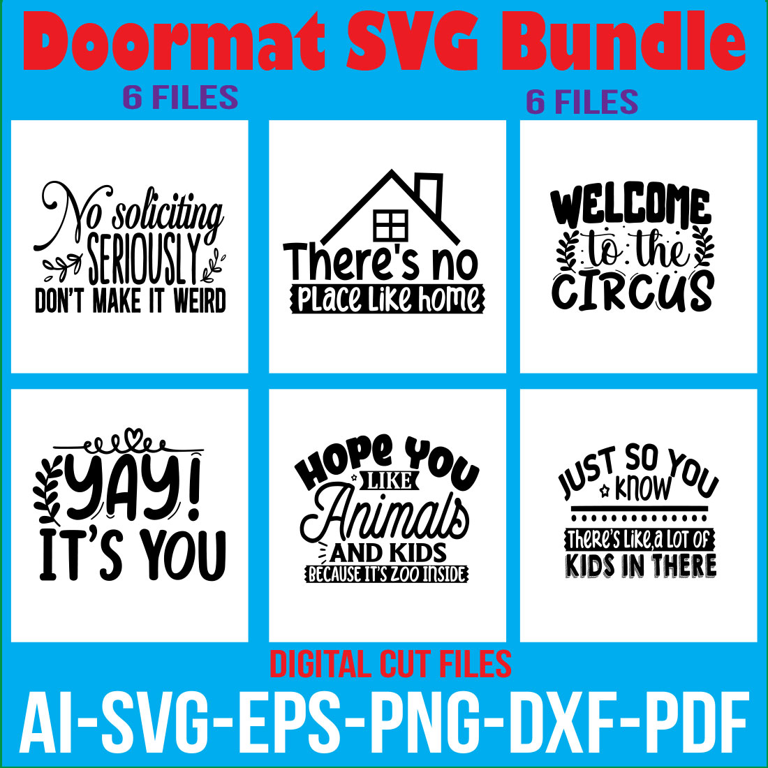 Doormat SVG Bundle cover image.