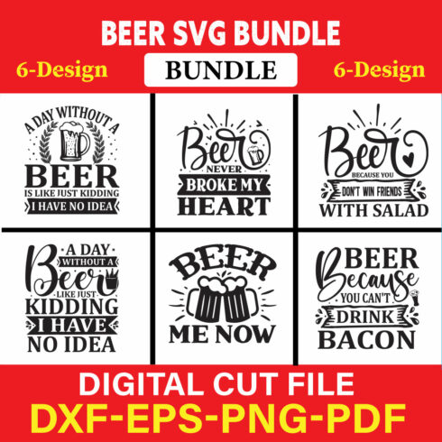 Beer T-shirt Design Bundle Vol-1 cover image.