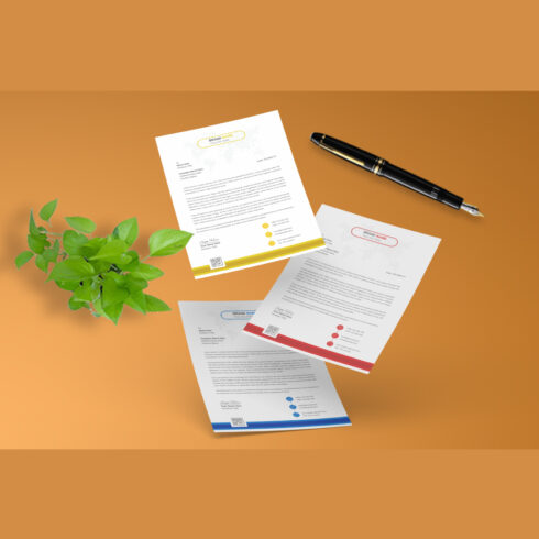 Modern company letterhead cover image.