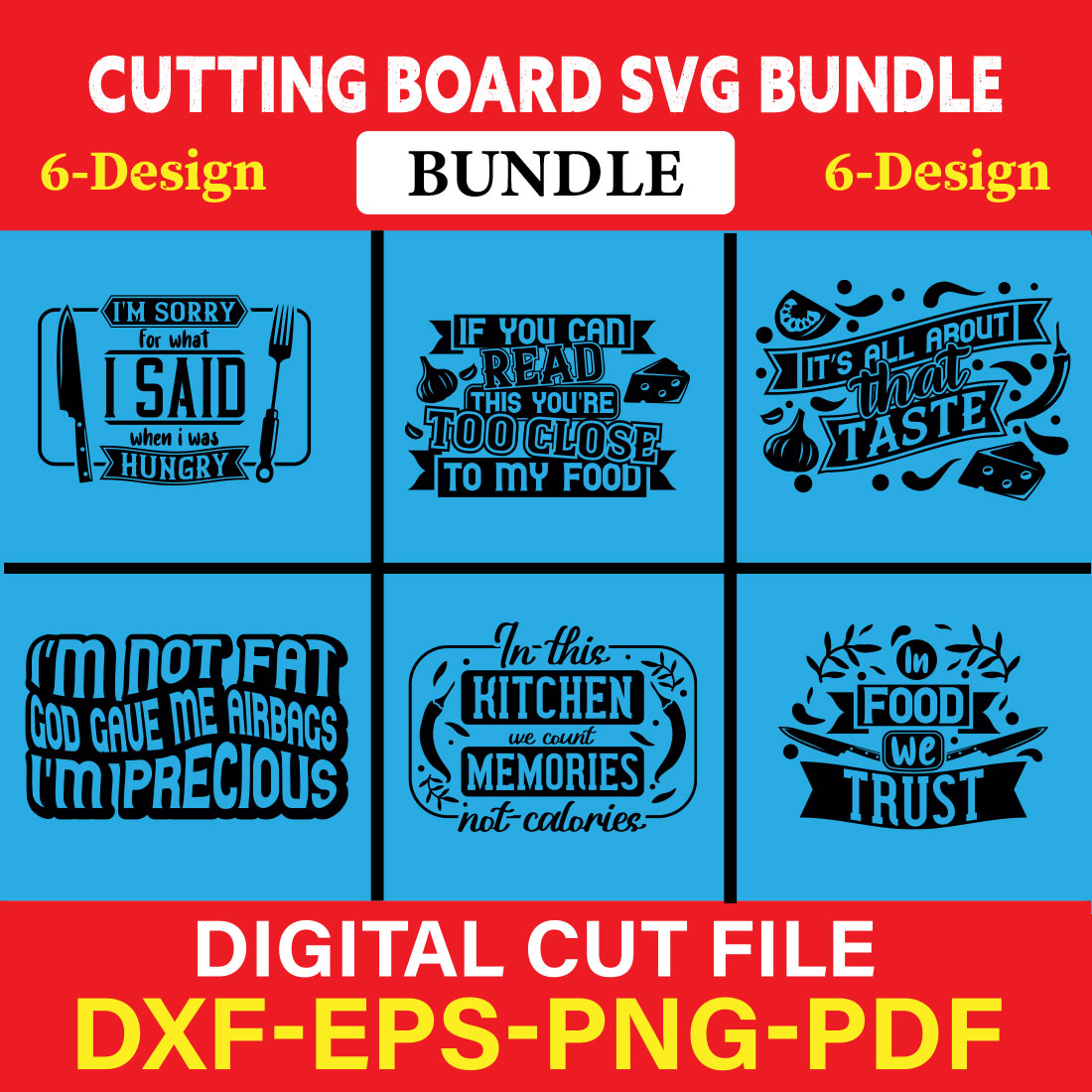 Cutting Board T-shirt Design Bundle Vol-5 cover image.