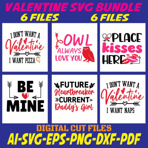 Valentine SVG Bundle cover image.