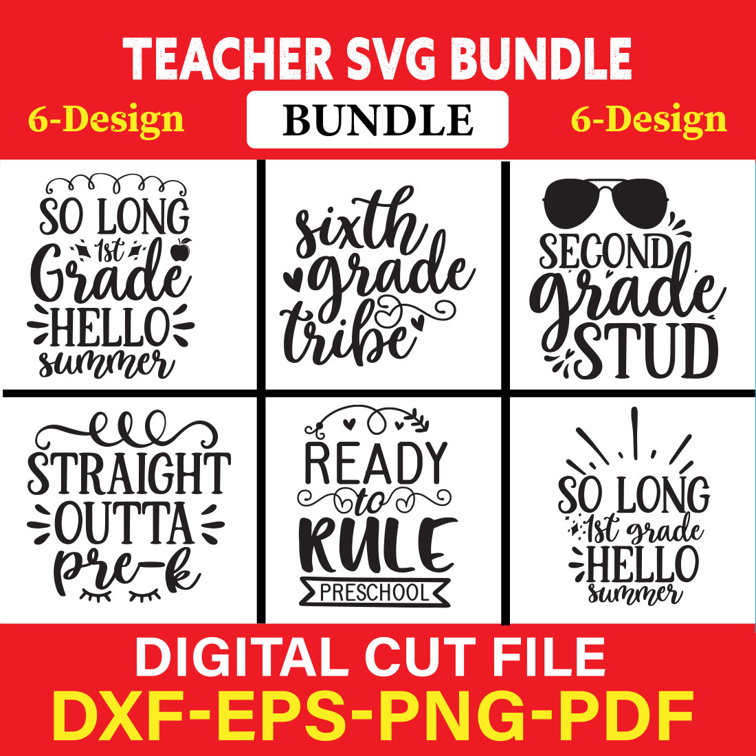 Teacher T-shirt Design Bundle Vol-16 cover image.