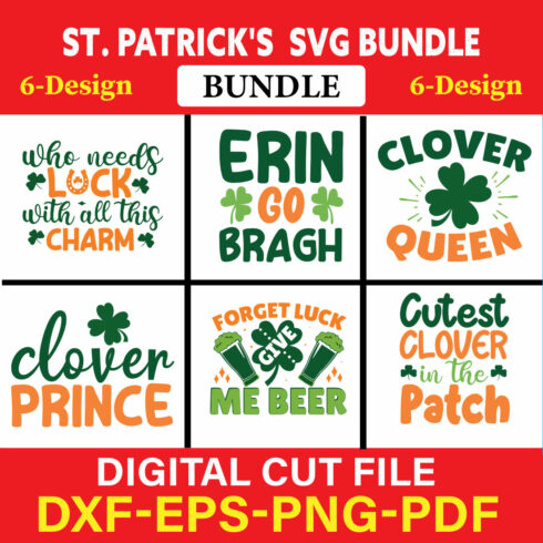 St Patrick's T-shirt Design Bundle Vol-1 cover image.