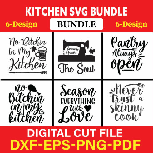 Kitchen T-shirt Design Bundle Vol-10 cover image.