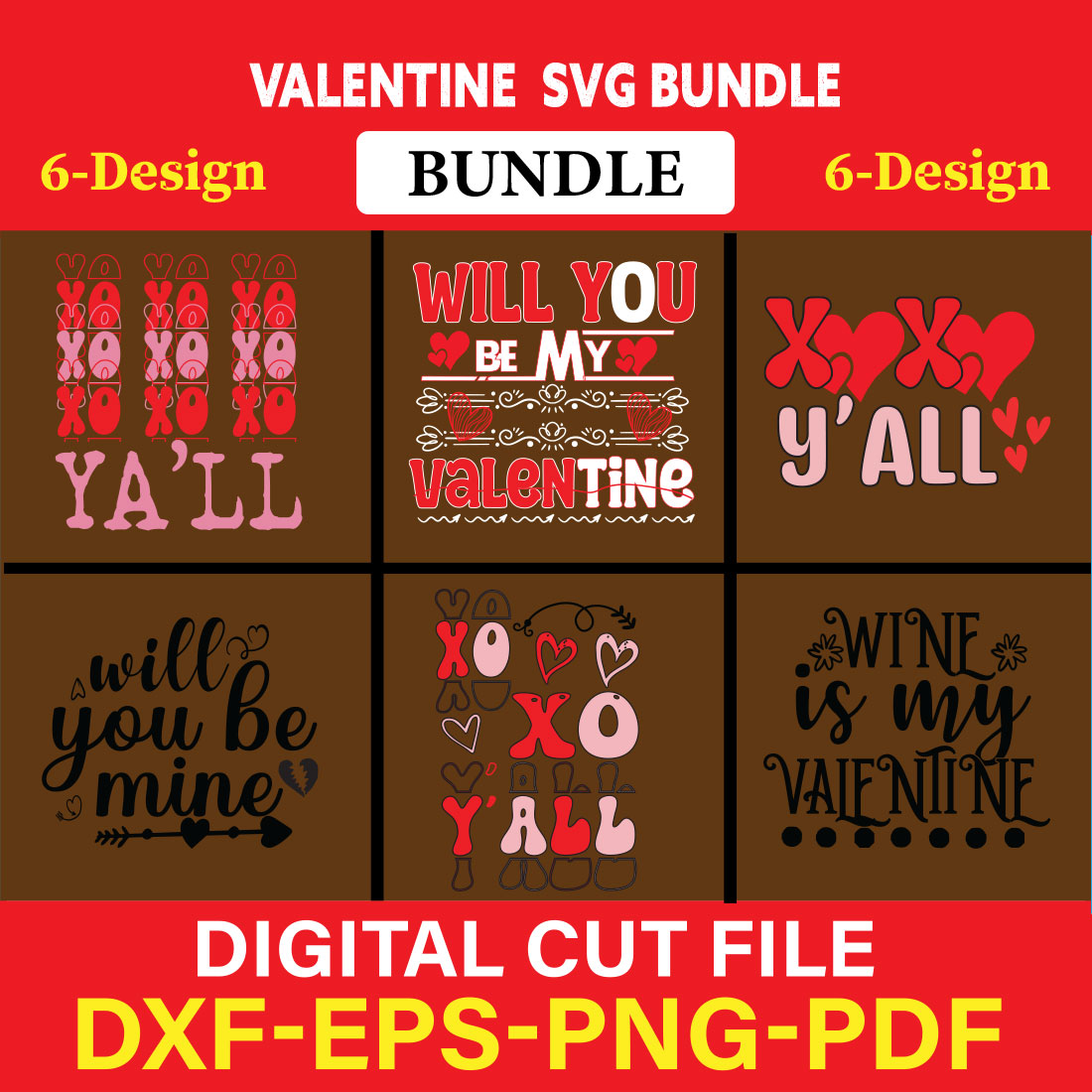 Valentine T-shirt Design Bundle Vol-23 cover image.