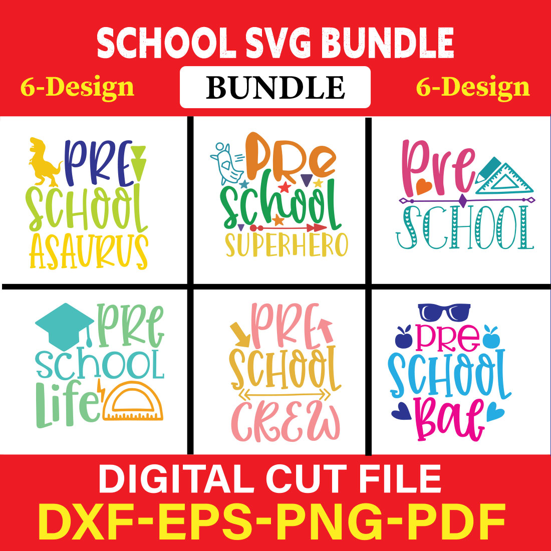 School T-shirt Design Bundle Vol-15 cover image.