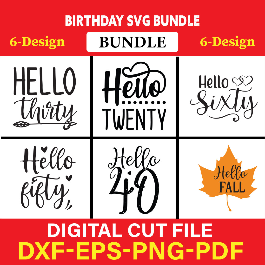 Birthday T-shirt Design Bundle Vol-9 cover image.