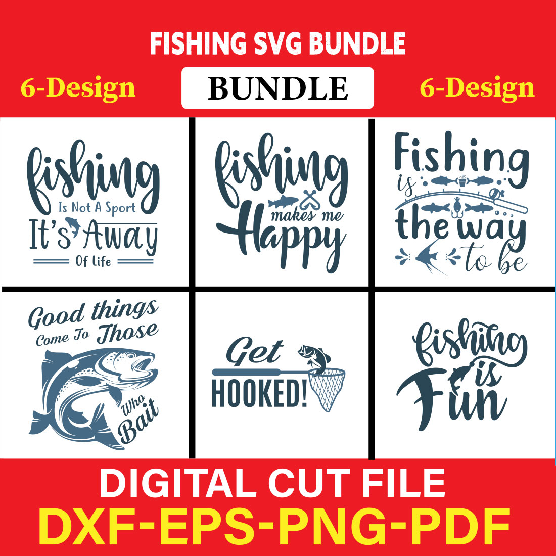 Fishing T-shirt Design Bundle Vol-2 cover image.