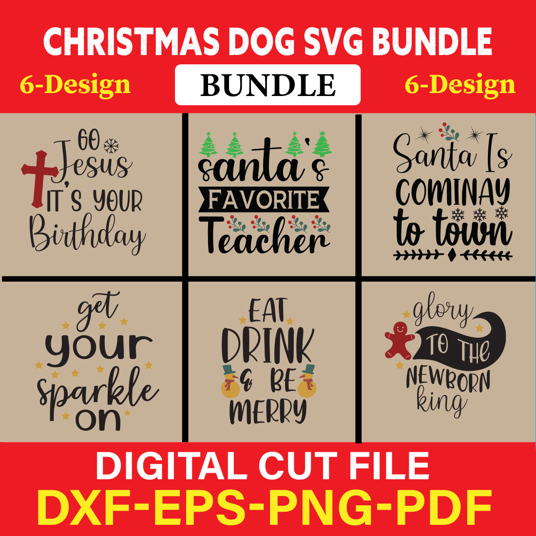 Christmas SVG Bundle / Funny Christmas SVG / Cut File vol-12 cover image.