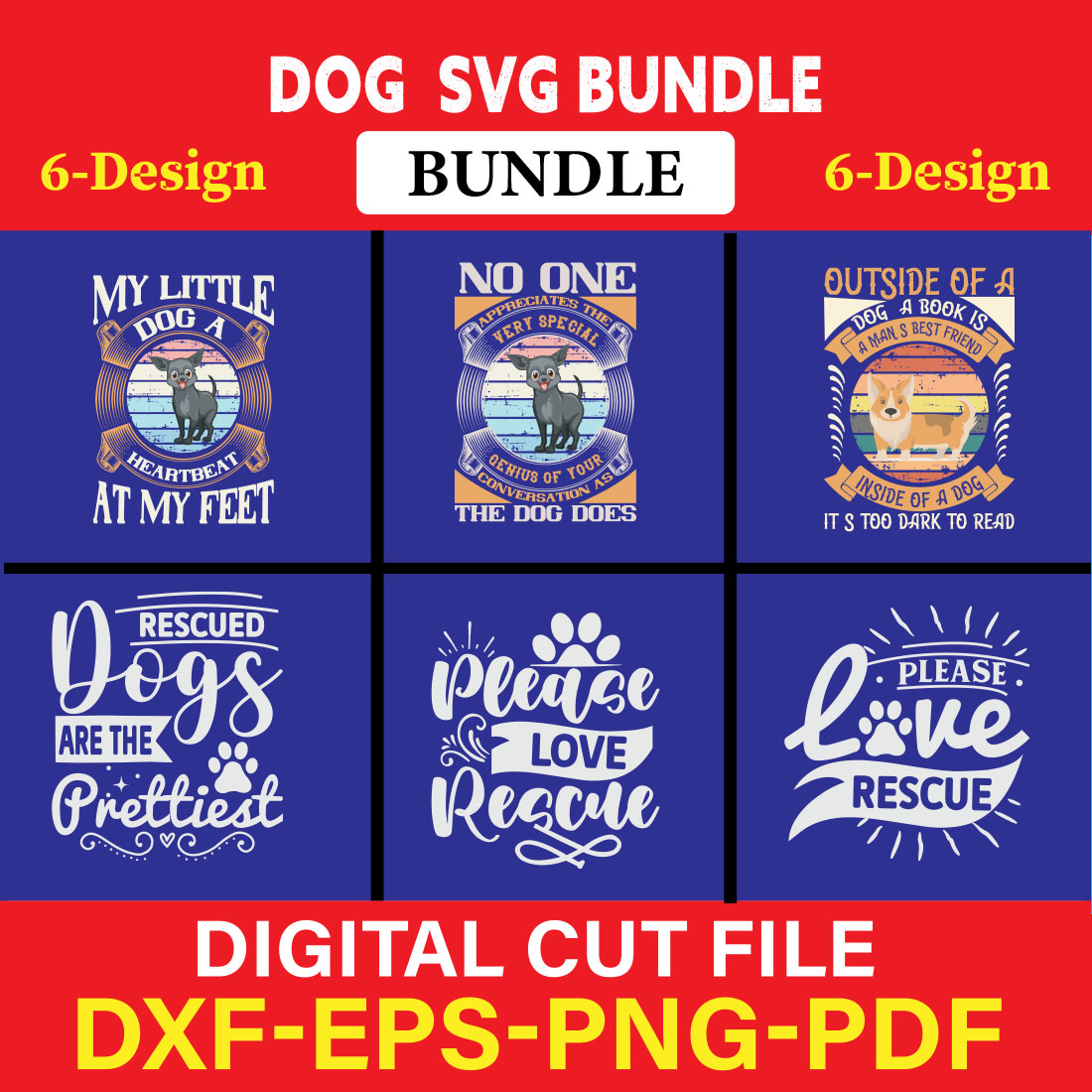 Dog T-shirt Design Bundle Vol-5 cover image.