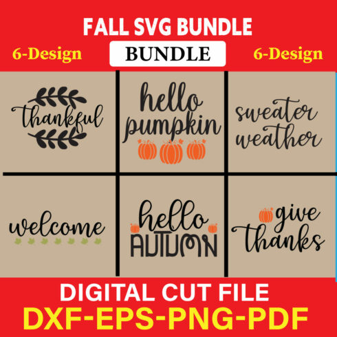 Fall SVG, Fall SVG Bundle, Autumn Svg, Thanksgiving Svg, Fall Svg Designs, Fall Sign, Autumn Bundle Svg, Vol-11 cover image.