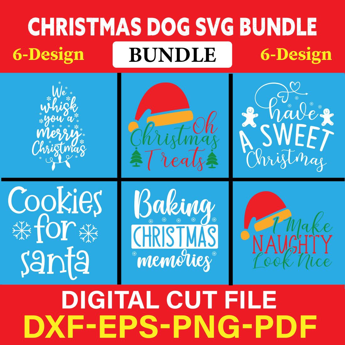 Pet Christmas Svg Bundle, Dog Christmas Svg, Dog Christmas Clipart, Christmas svg vol-04 cover image.