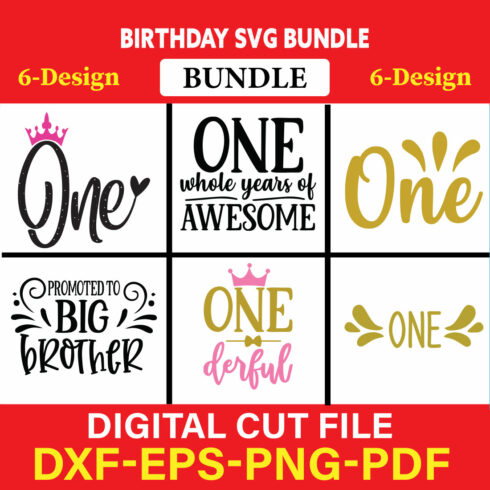 Birthday T-shirt Design Bundle Vol-13 cover image.