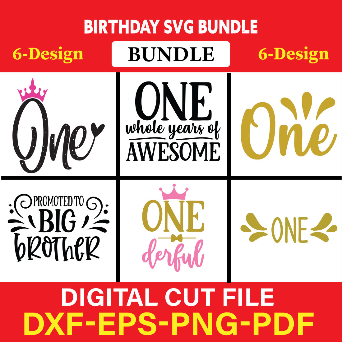 Birthday T-shirt Design Bundle Vol-13 cover image.