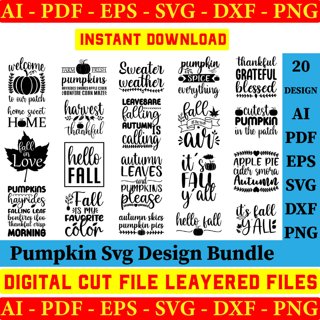 Pumpkin SVG file, Pumpkin svg bundle, pumpkin Cut file, Cricut pumpkin svg cover image.