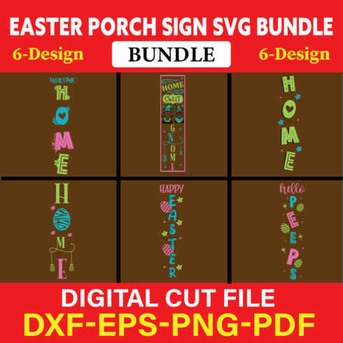 Easter Porch Sign T-shirt Design Bundle Vol-3 cover image.