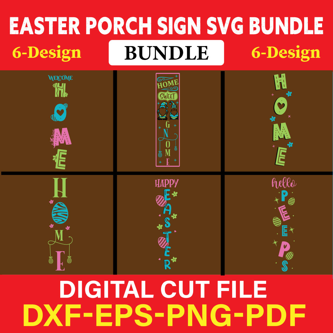 Easter Porch Sign T-shirt Design Bundle Vol-3 cover image.